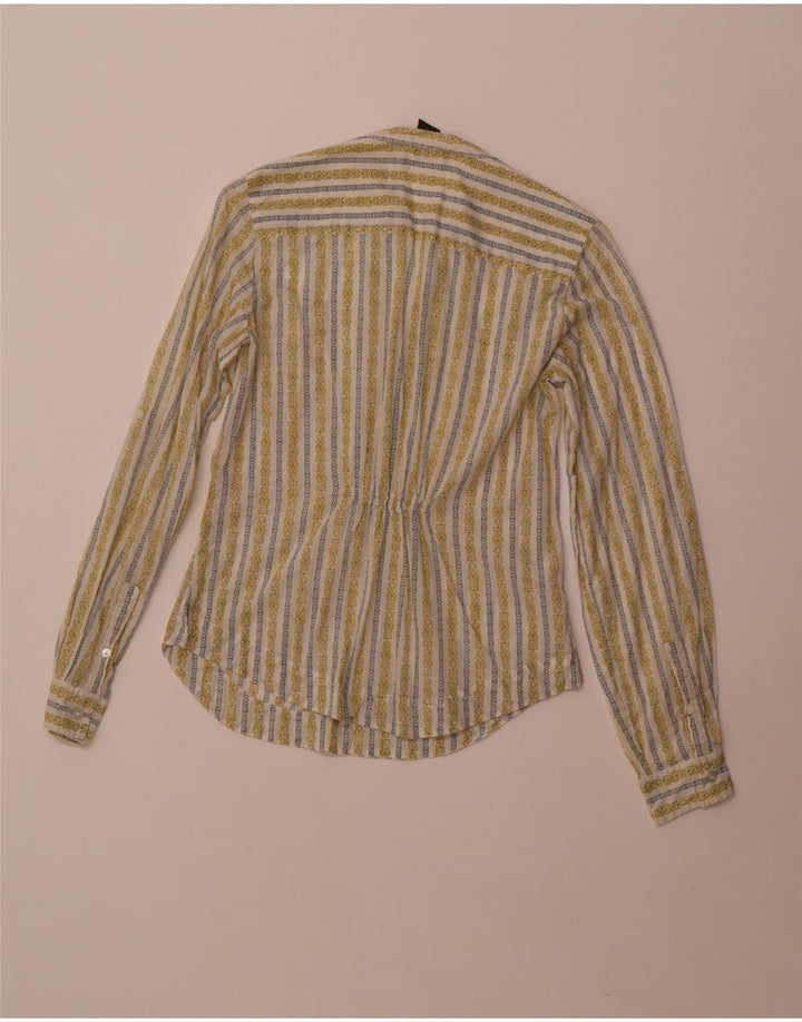 Eddie Bauer Chemise Femme UK 6 XS Vert Floral Coton