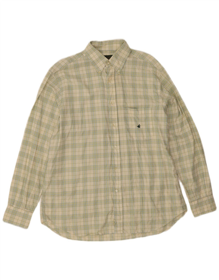 Brooksfield Chemise Homme Taille 43 Grand Coton à Carreaux Vert
