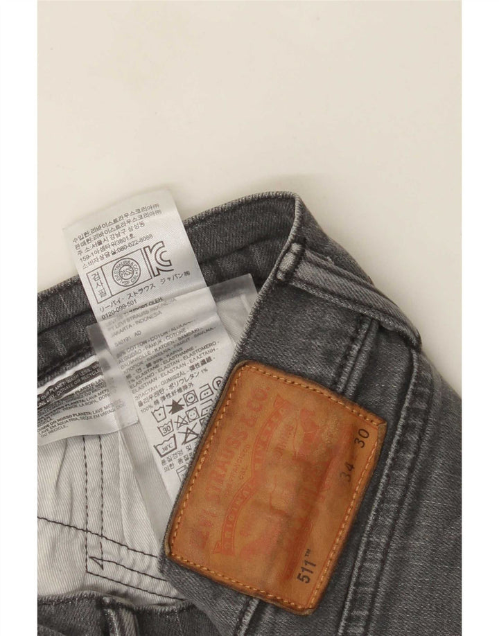 Levi's Jean Slim W34 L30 Homme Gris Coton