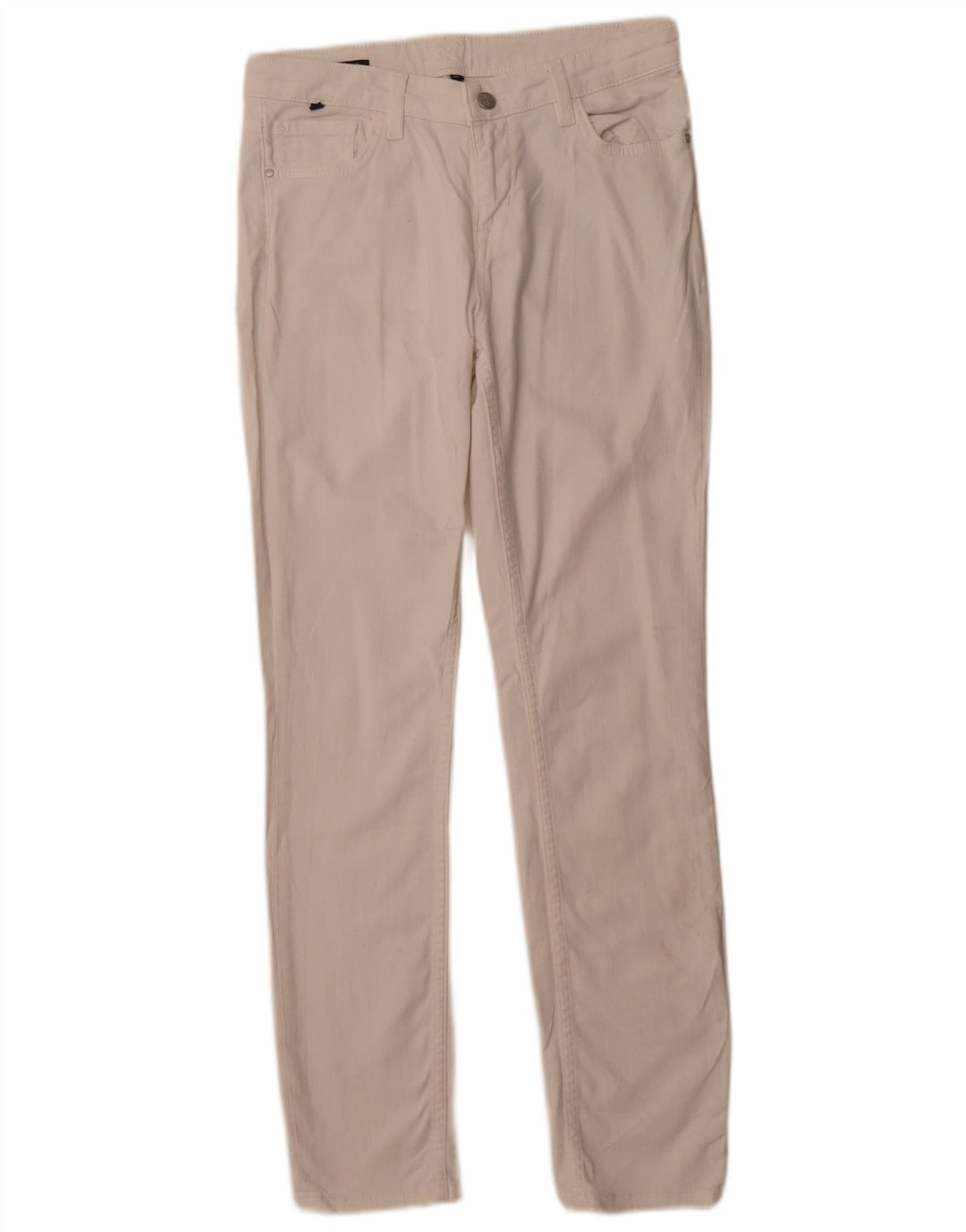 CREW CLOTHING Pantalon décontracté slim pour femme UK 12 Medium W30 L29 Blanc