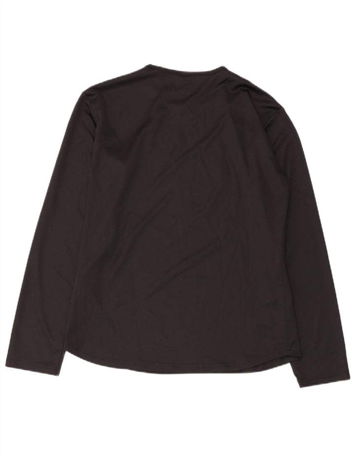 Nike Haut Dri Fit à manches longues pour femme UK 14/16 Large Noir Polyester