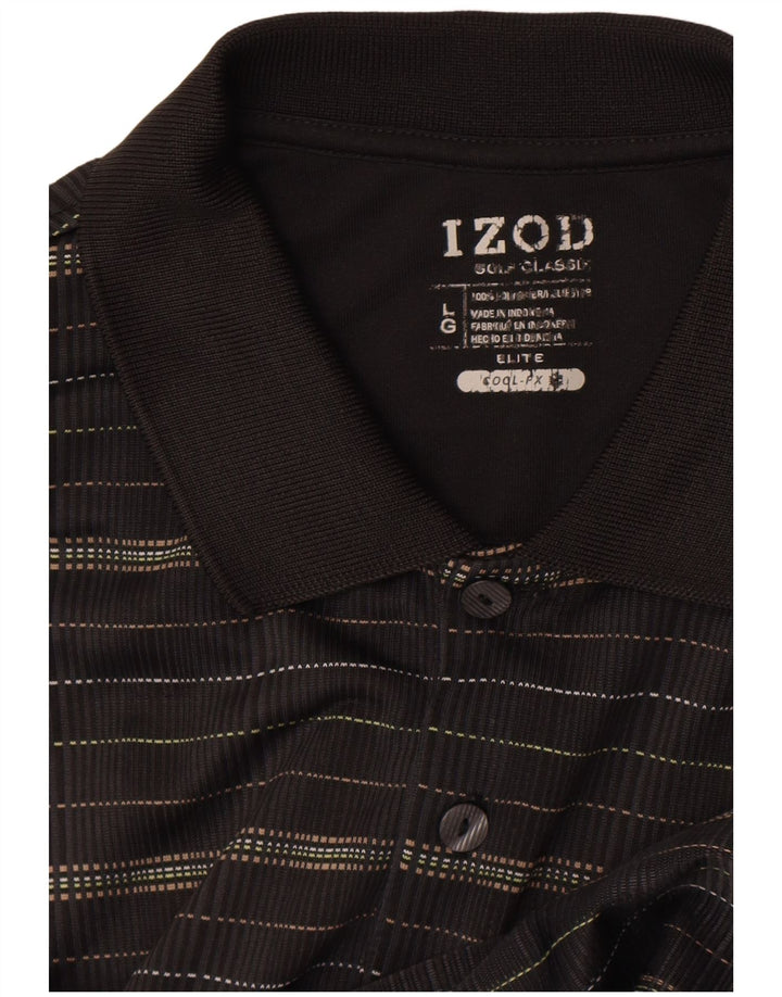 Izod Polo Homme Grand Noir Rayé Polyester