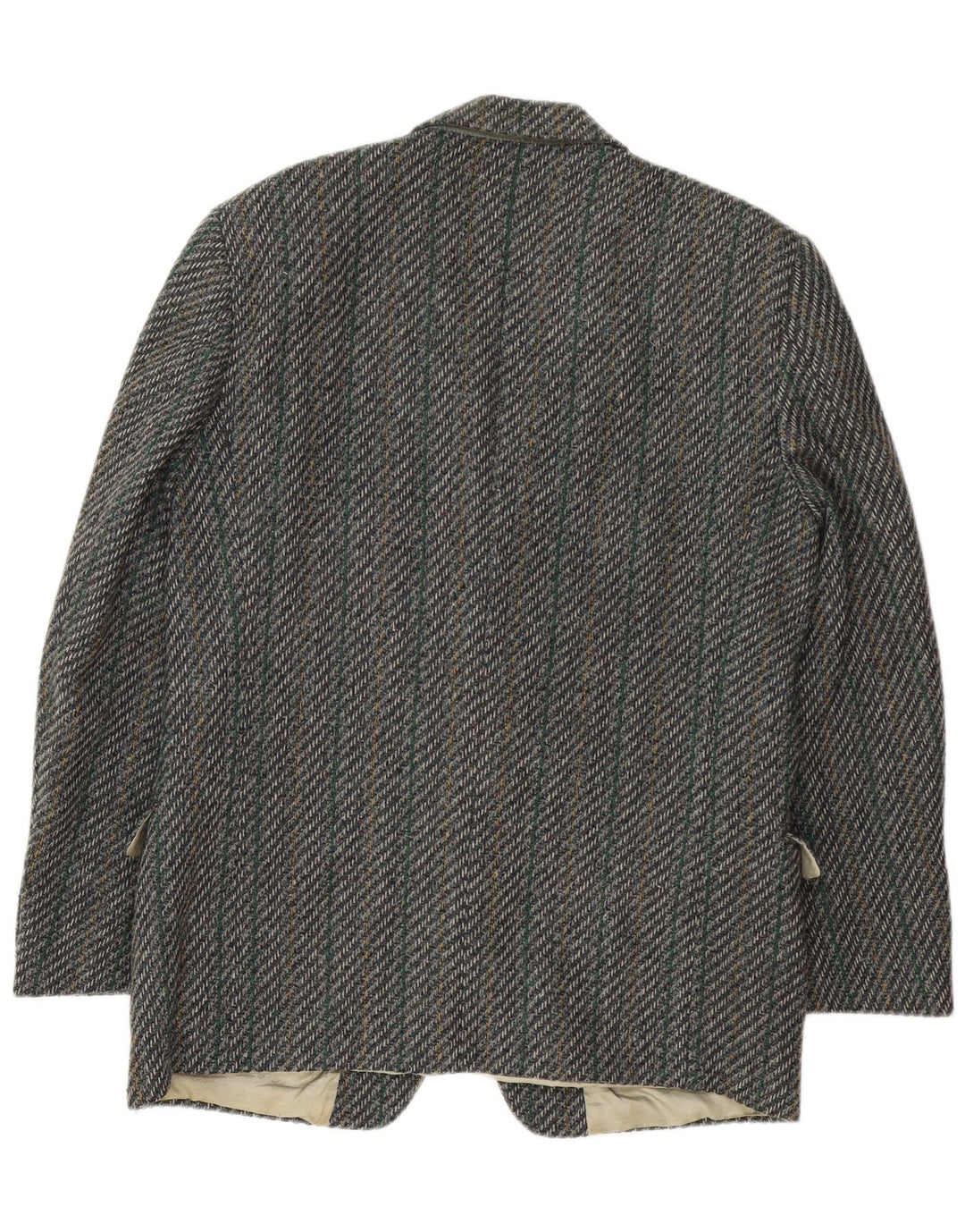 Facis Veste Blazer 2 Boutons Homme IT 52 XL Gris Laine à Chevrons