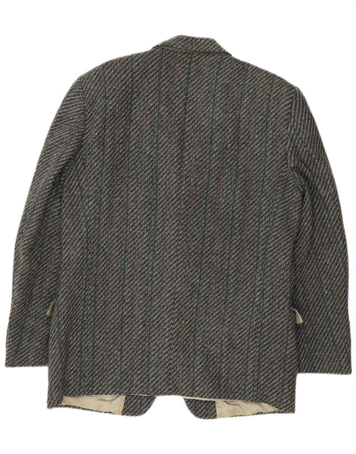 Facis Veste Blazer 2 Boutons Homme IT 52 XL Gris Laine à Chevrons