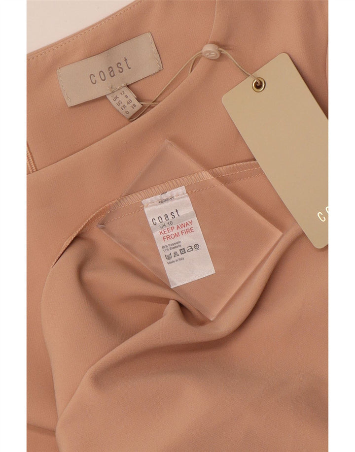 COAST Robe fourreau à manches longues pour femme UK 12 Polyester rose moyen