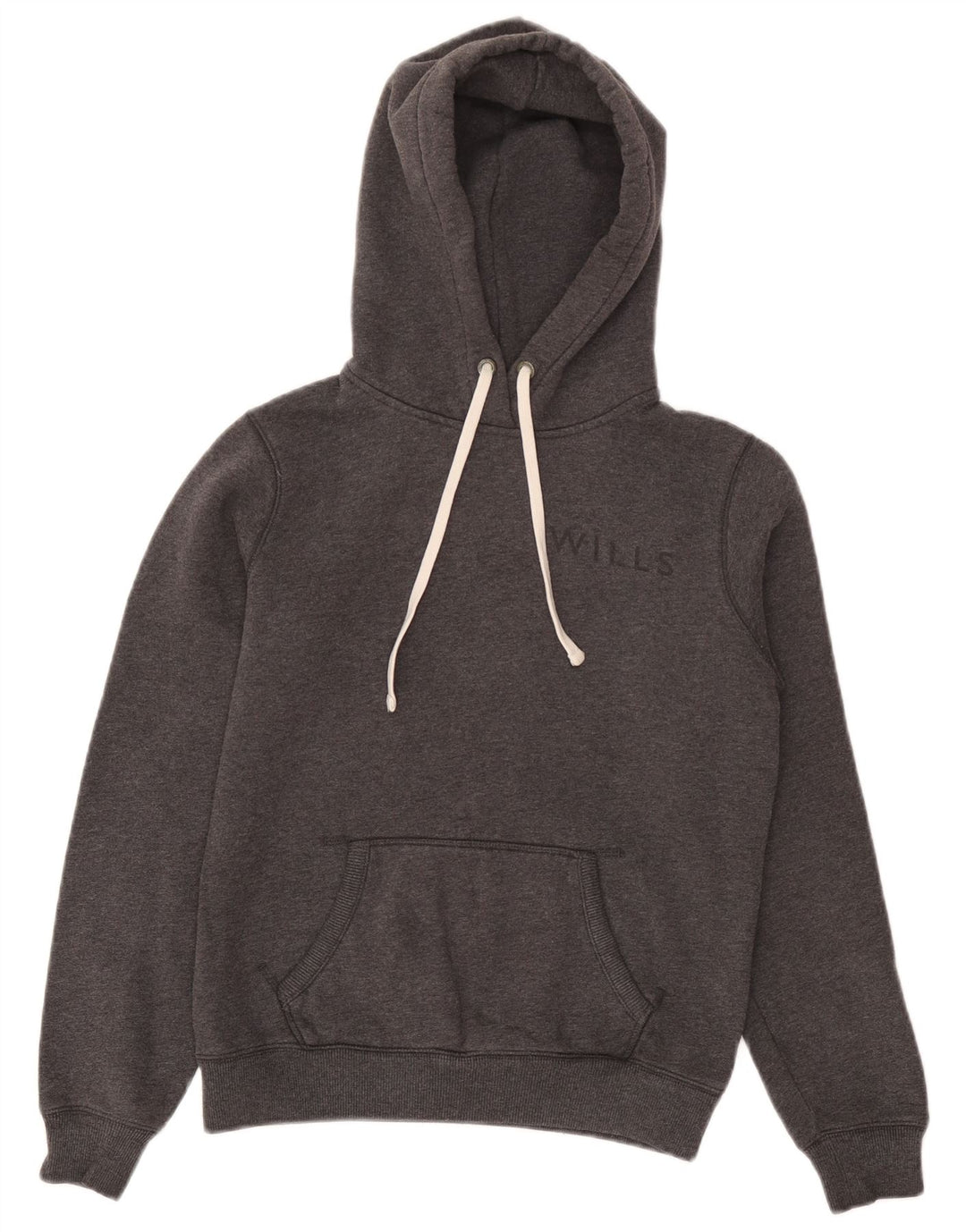 JACK WILLS Pull à capuche graphique pour femme UK 14 Gris moyen