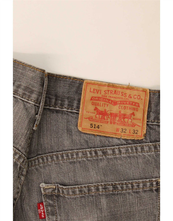 Levi's Jean Droit 514 Femme W32 L32 Gris Coton
