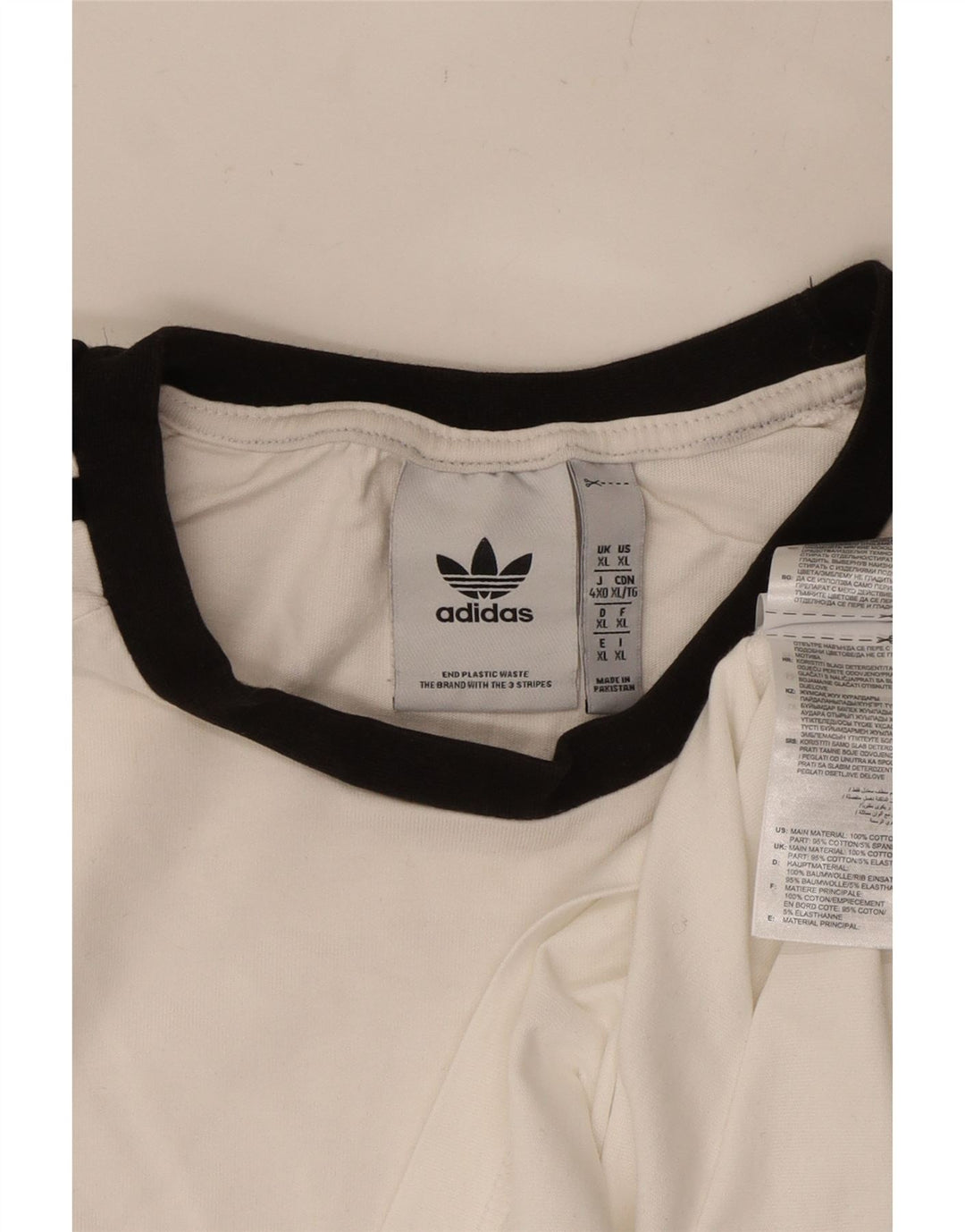 ADIDAS Haut Homme Manches Longues XL Coton Blanc