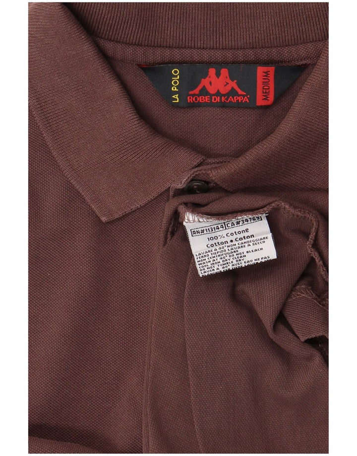 KAPPA Polo Homme Marron Moyen Coton
