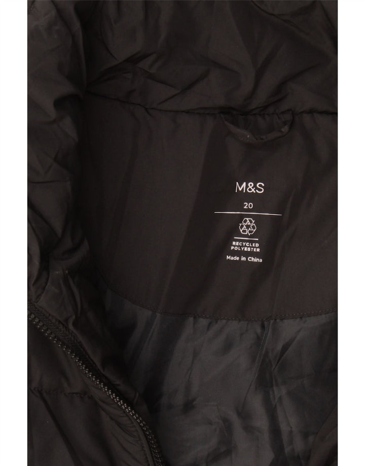 Marks & Spencer Veste matelassée pour femme UK 20 2XL Noir Polyester