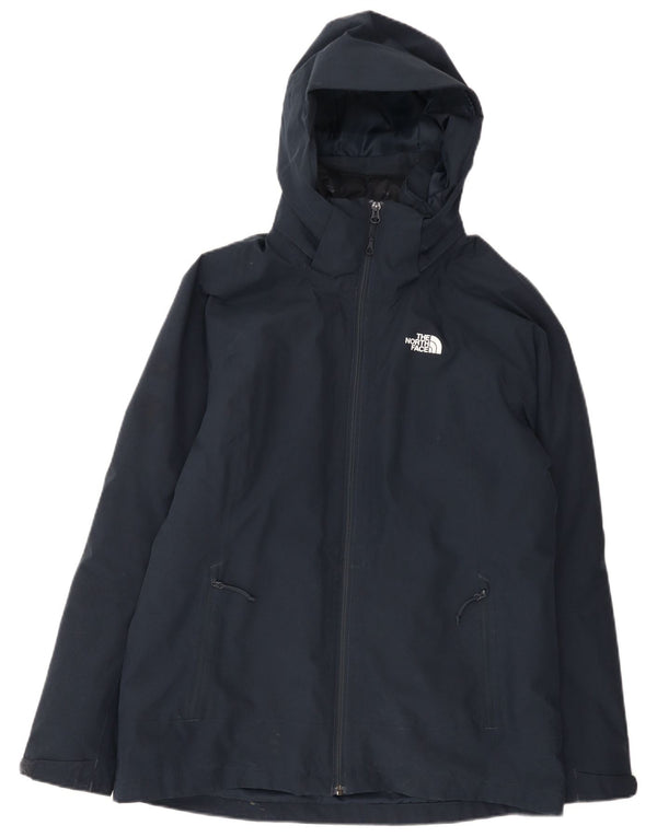 The North Face Veste de pluie à capuche pour femme UK 16 Large Bleu Marine Polyester