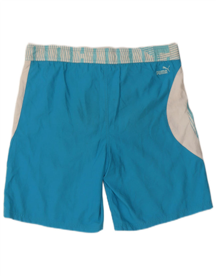 Puma Short de Bain Graphic Homme Bleu Moyen Polyester Colorblock