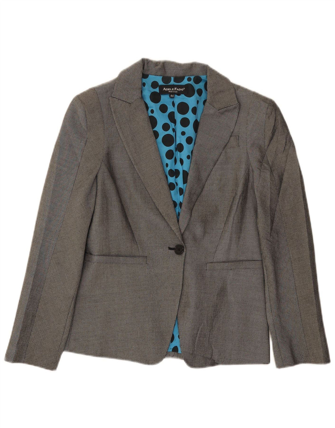 Adele Fado Veste Blazer 1 Bouton Femme IT 44 Laine Gris Moyen