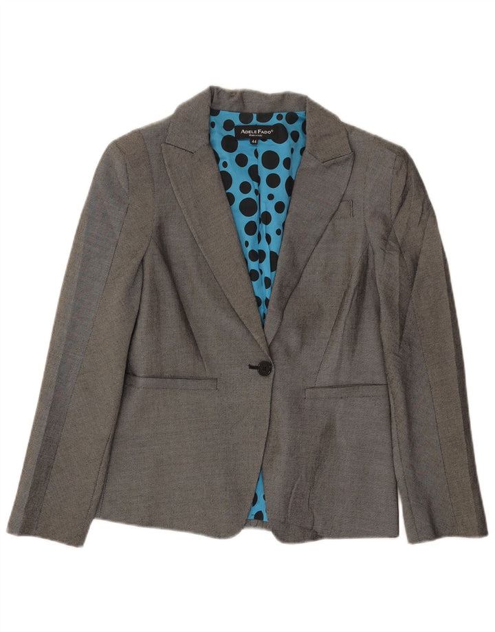Adele Fado Veste Blazer 1 Bouton Femme IT 44 Laine Gris Moyen