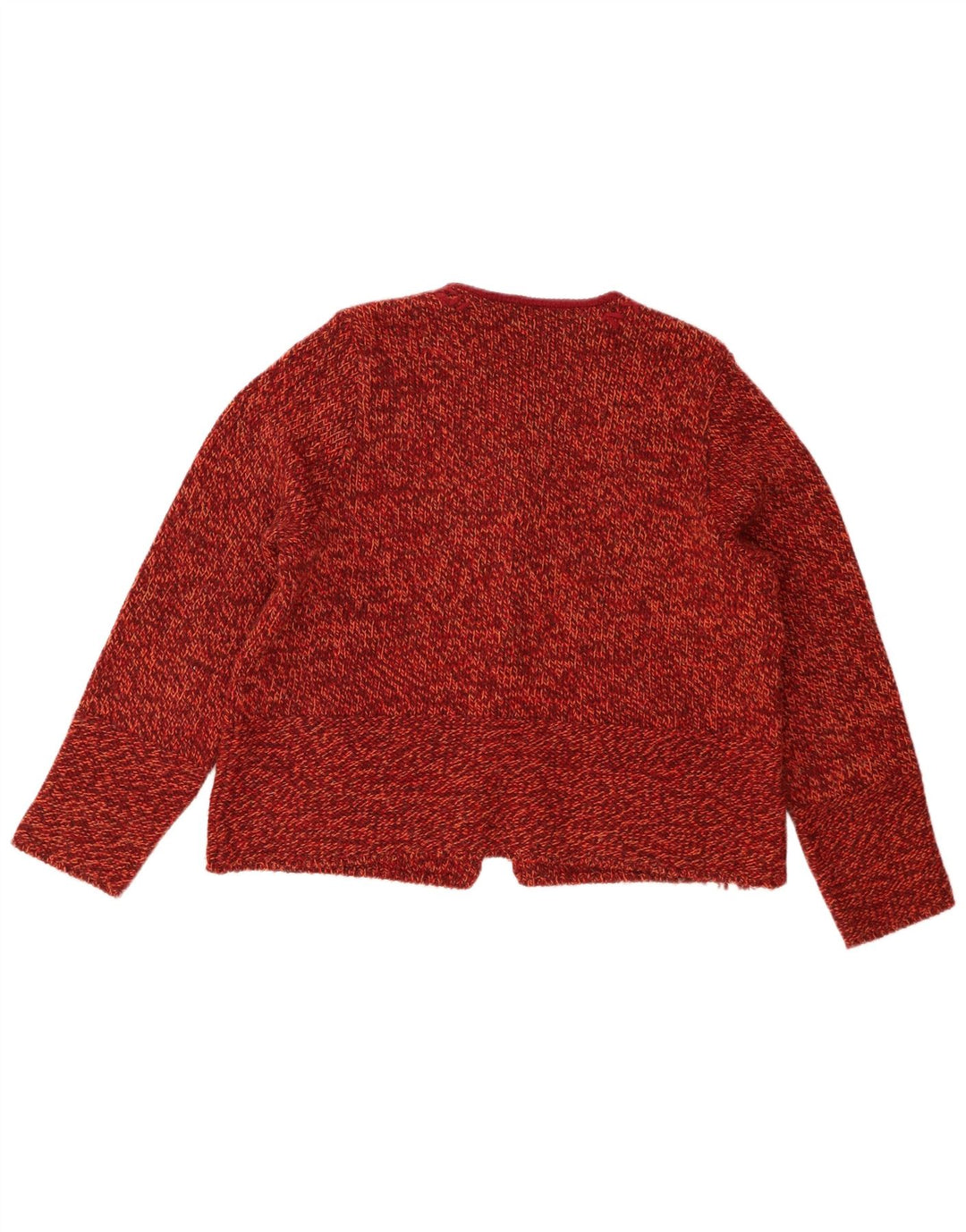 Backstage Cardigan Femme Pull UK 14 Polyacrylique Moucheté Orange Moyen