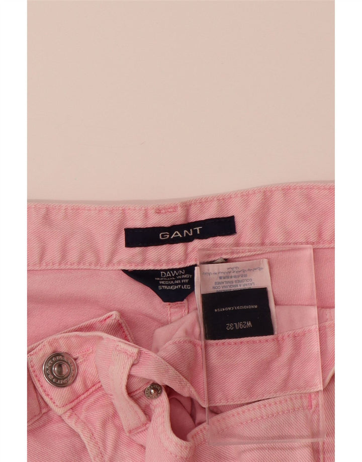 GANT Pantalon décontracté droit Dawn coupe droite pour femme W29 L32 Coton rose