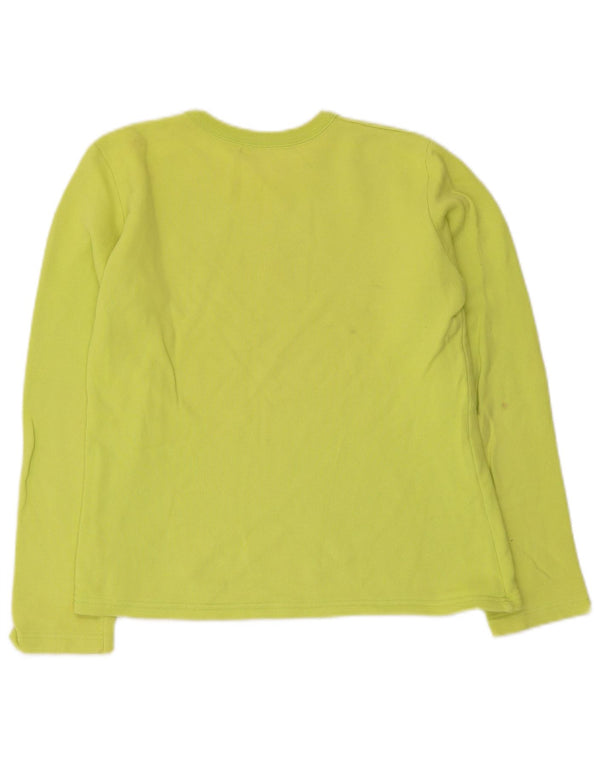 Benetton Sweat-Shirt Graphique Fille 11-12 Ans XL Vert Coton