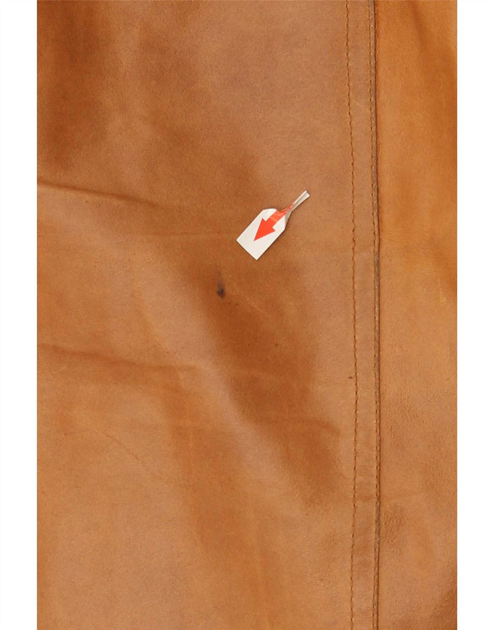 veste en cuir homme vintage IT 40 Grand Marron