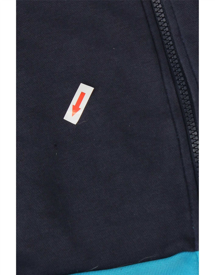 Nike Sweat à capuche zippé en coton color block bleu moyen pour homme