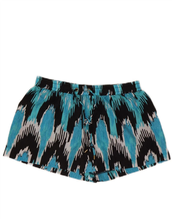MICHAEL KORS Womens Sport Shorts UK 8 Small  Blue Ikat Polyester