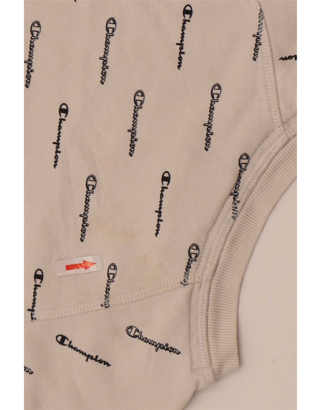 Champion Sweat-shirt court graphique pour femme UK 14 en coton blanc moyen