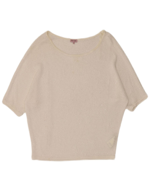 Phase Eight Pull surdimensionné à col bateau pour femme UK 14 Blanc moyen