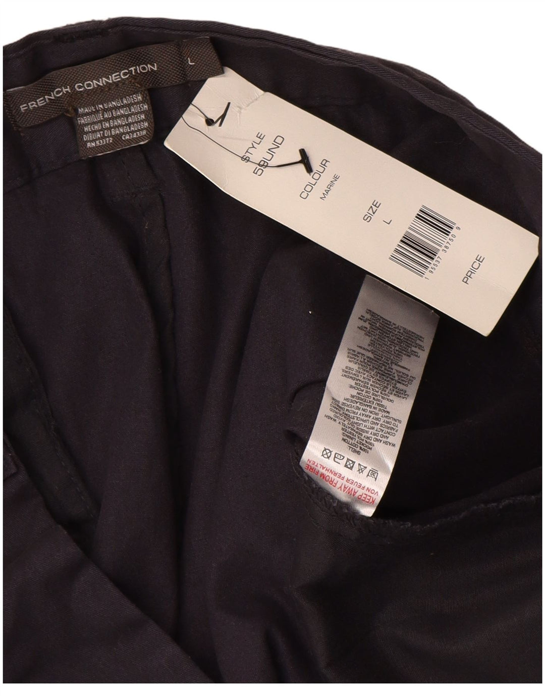FRENCH CONNECTION Short Chino Homme Large W34 Bleu Marine Coton