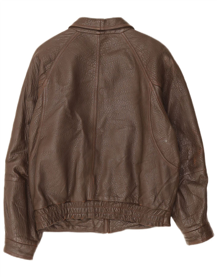 veste en cuir homme vintage IT 48 Marron moyen