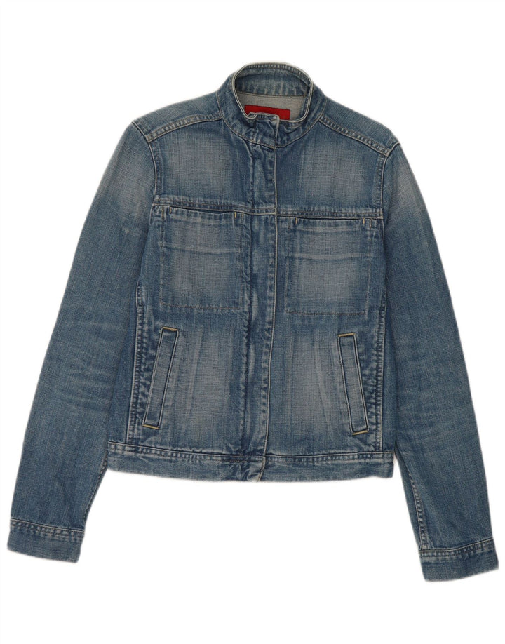 Fcuk Veste en jean pour femme UK 10 Petit coton bleu