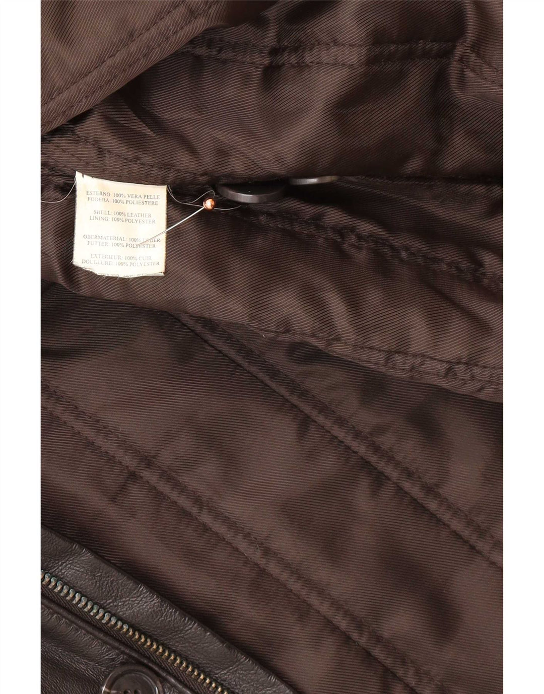 Manteau en cuir homme vintage IT 58 3XL Noir