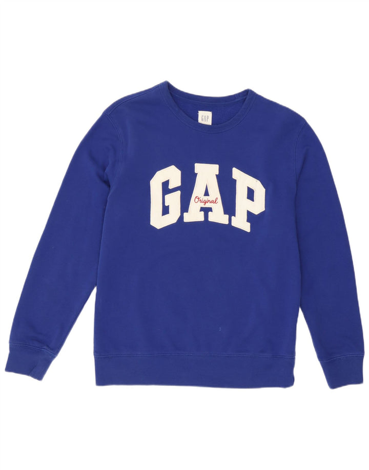 Gap Sweat-shirt graphique pour femme UK 10 Petit Bleu Coton