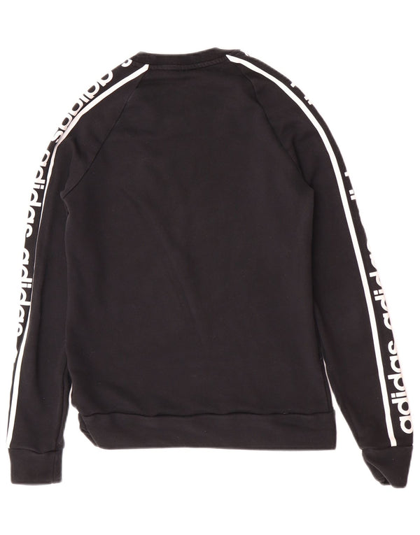 Adidas Sweat-shirt graphique pour femme UK 12/14 en coton noir moyen
