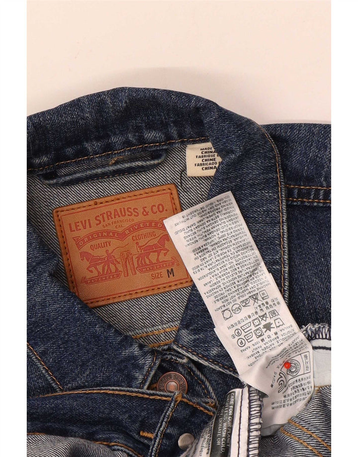 Levi's Veste en Jean Femme UK 14 Bleu Moyen Coton