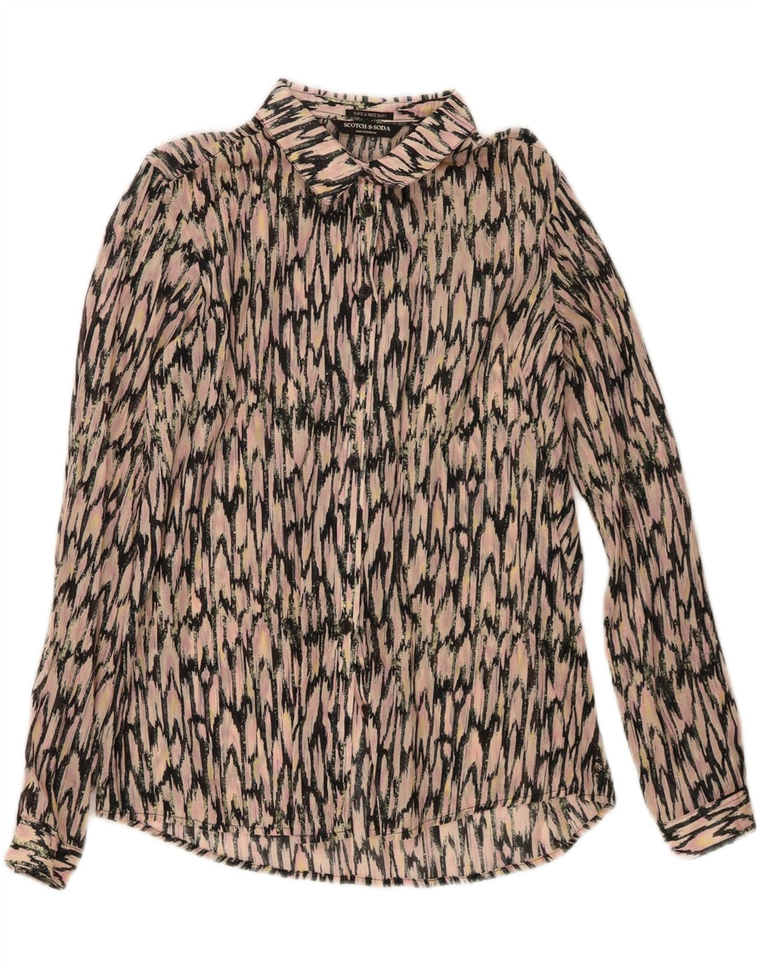 Scotch & Soda Chemisier à motif abstrait pour femme Rose moyen UK 44