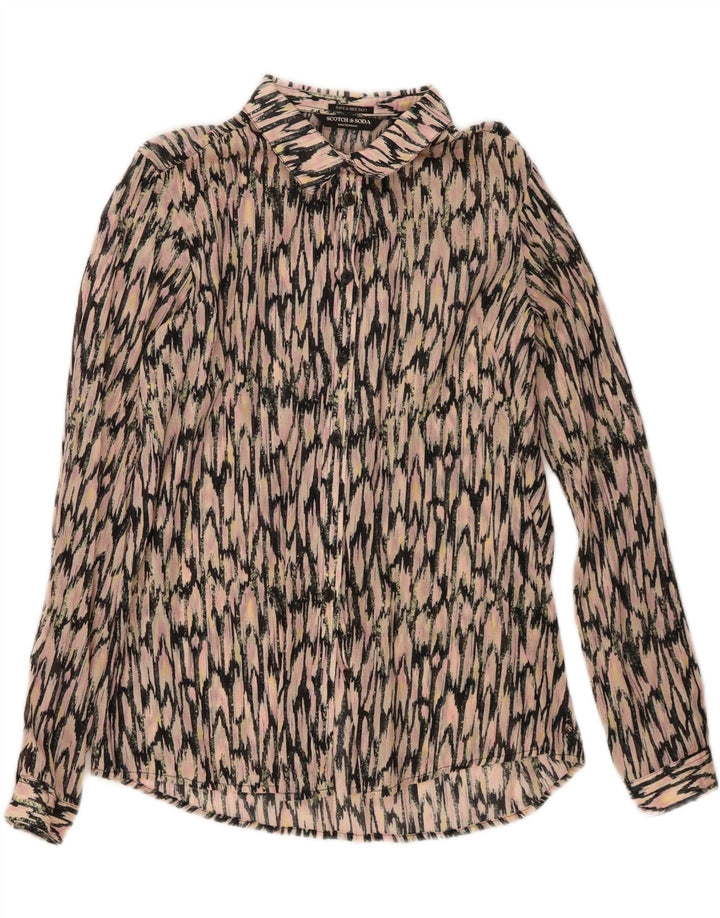 Scotch & Soda Chemisier à motif abstrait pour femme Rose moyen UK 44