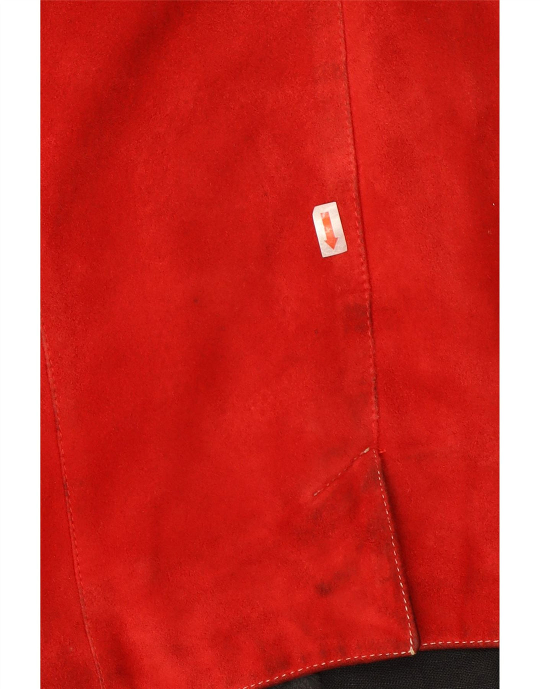 HELENE STRABER Womens Crop Suede Jacket IT 42 Medium Red Suede Vintage Helene Straber and Second-Hand Helene Straber from Messina Hembry 