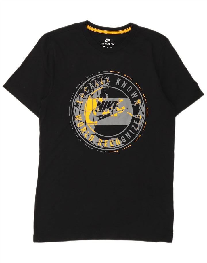 Nike T-shirt graphique pour homme en coton noir Taille S