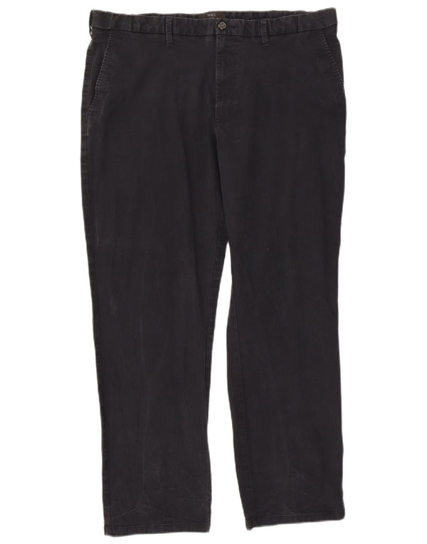 Marks & Spencer Pantalon Chino Regular Homme W40 L31 Bleu Marine Coton