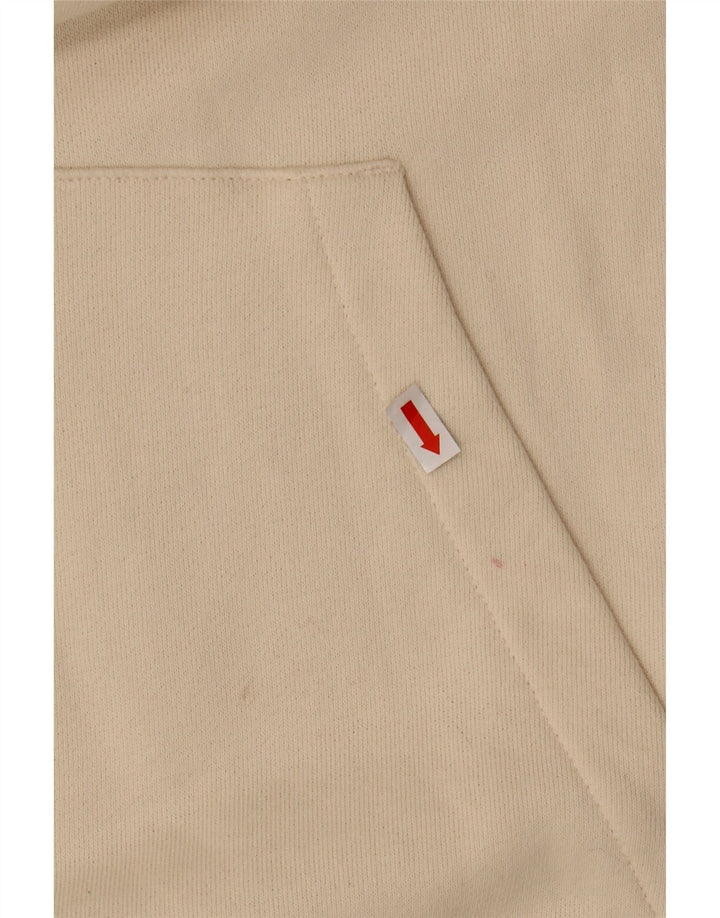 REEBOK Pull à capuche surdimensionné pour femme UK 16 Large en coton blanc cassé