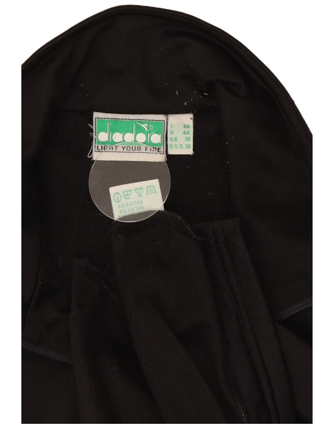 Diadora Veste de survêtement graphique pour homme UK 38 Medium Noir Colourblock