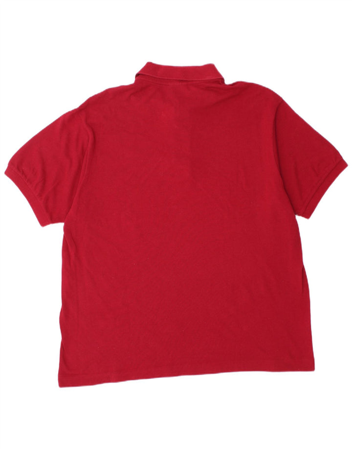 LACOSTE Polo Homme Taille 6 XL Rouge Coton