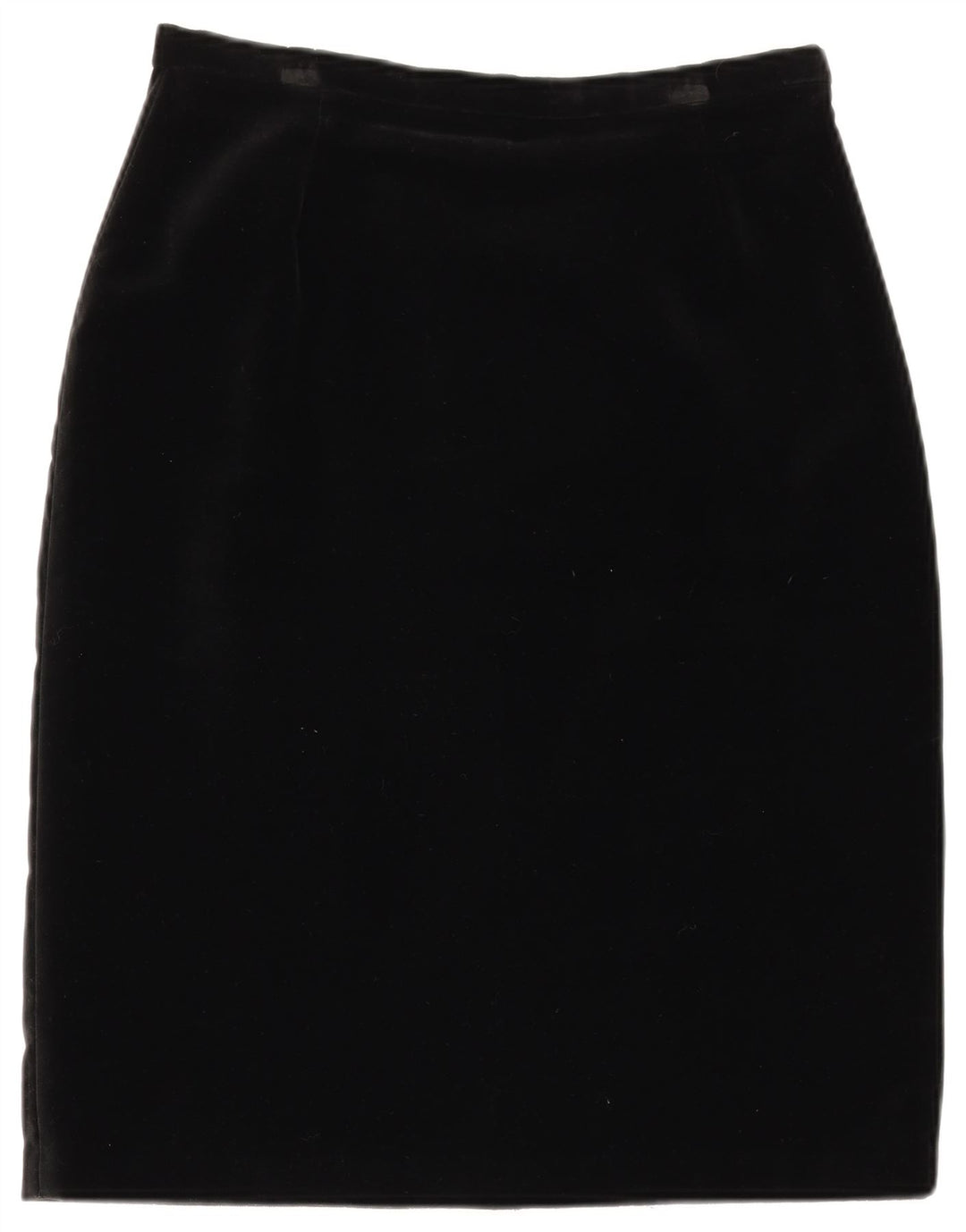 DEBENHAMS Womens Velvet Pencil Skirt W30 Medium Black