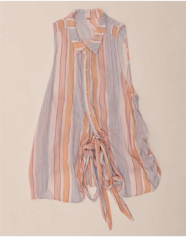 Free People Chemise Chemisier Femme UK 42 Medium Multicolore Rayé