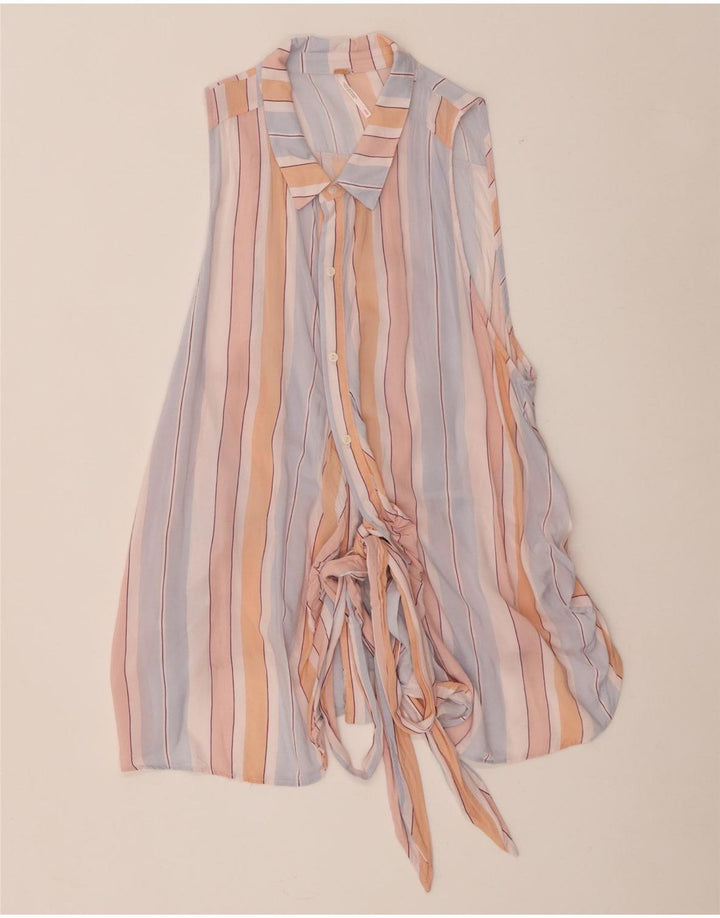 Free People Chemise Chemisier Femme UK 42 Medium Multicolore Rayé