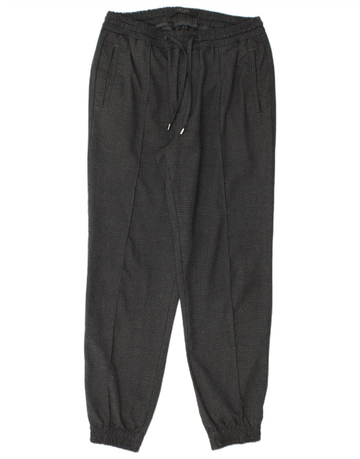 Liu Jo Pantalon Chino Joggers Homme W30 L27 Gris Pied-de-Poule