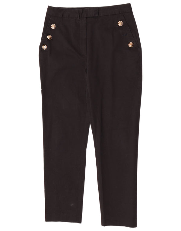 Zara Pantalon court slim pour femme Large W30 L26 Coton noir