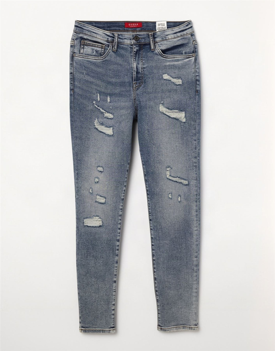 Guess Jean slim effet vieilli W31 L32 en coton bleu pour homme