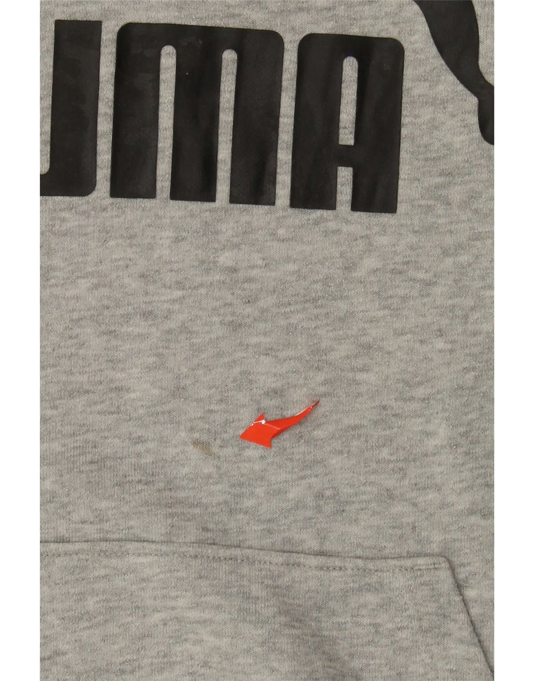 PUMA Pull à capuche graphique pour femme UK 16 Large Gris Moucheté