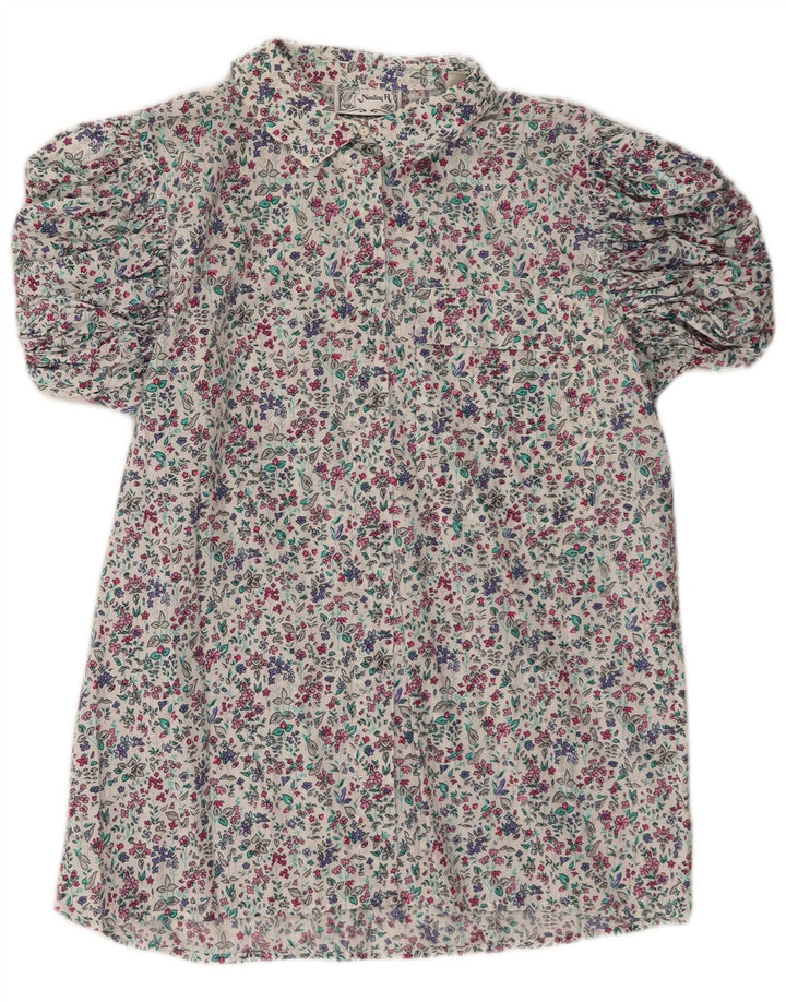 Nadine H Chemisier à manches courtes pour femme EU 38 Medium Blanc Floral