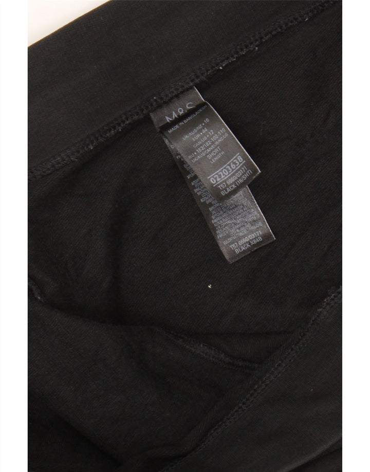 Marks & Spencer Legging court pour femme UK 16 Large Noir Coton